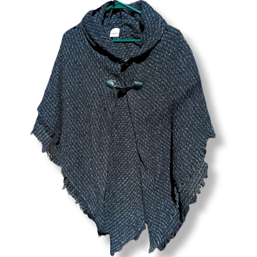 Sonoma Poncho Black & Gray OS
